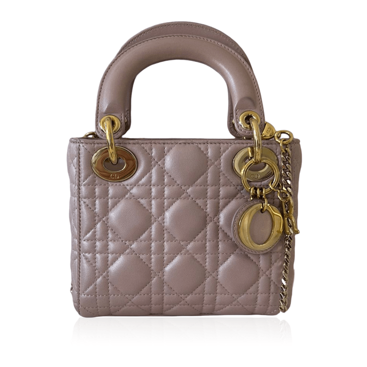 Christian Dior Lady Dior Mini Lotus GHW 2017 Satchel