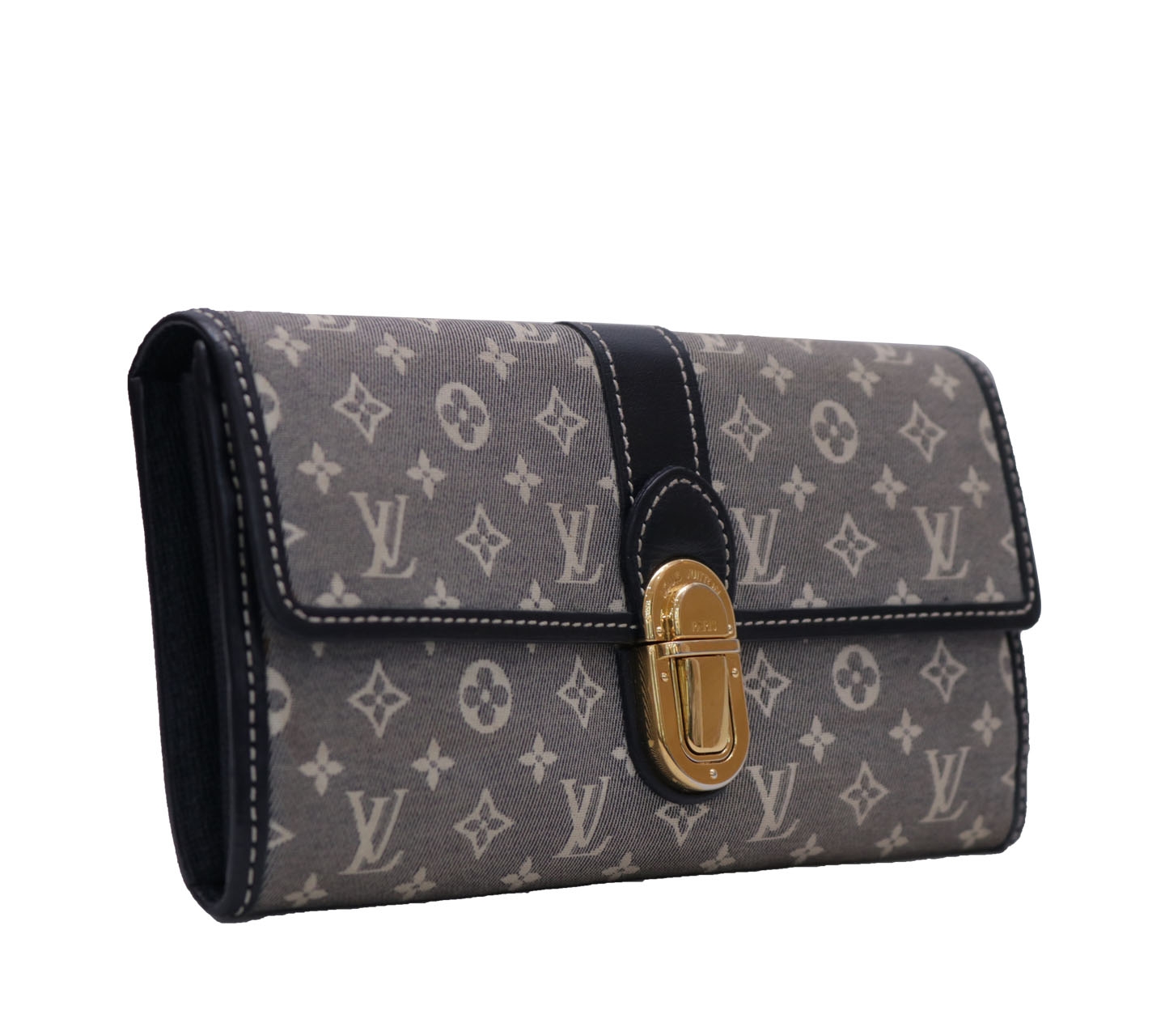 Louis Vuitton Grey Denim Signature Wallet