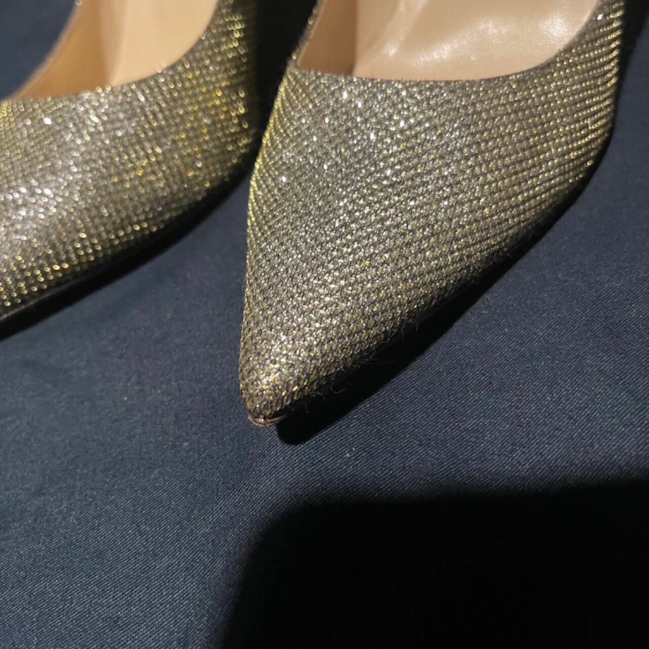 Jimmy Choo Romy Metallic 100mm Gold