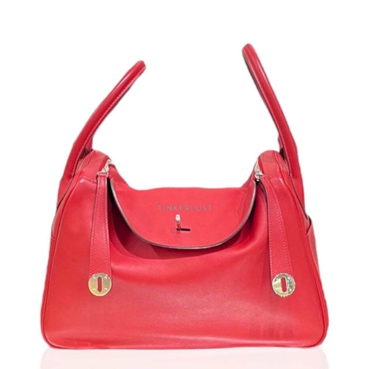 Hermes Lindy 34 Swift Red PHW #P Shoulder Bag