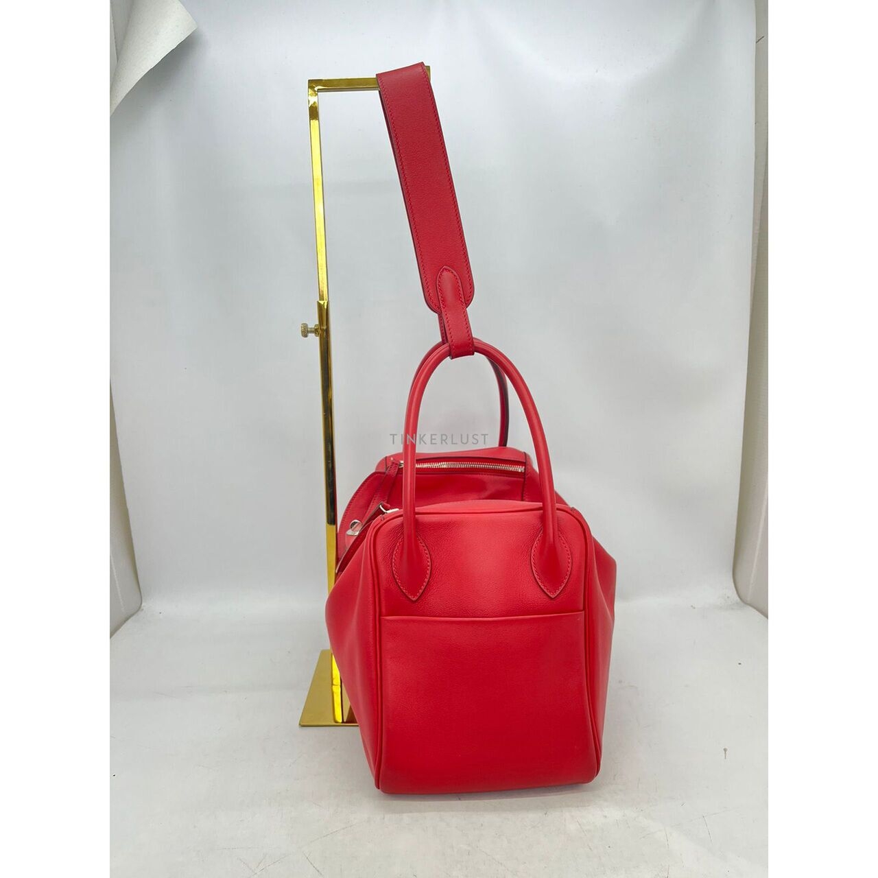 Hermes Lindy 34 Swift Red PHW #P Shoulder Bag