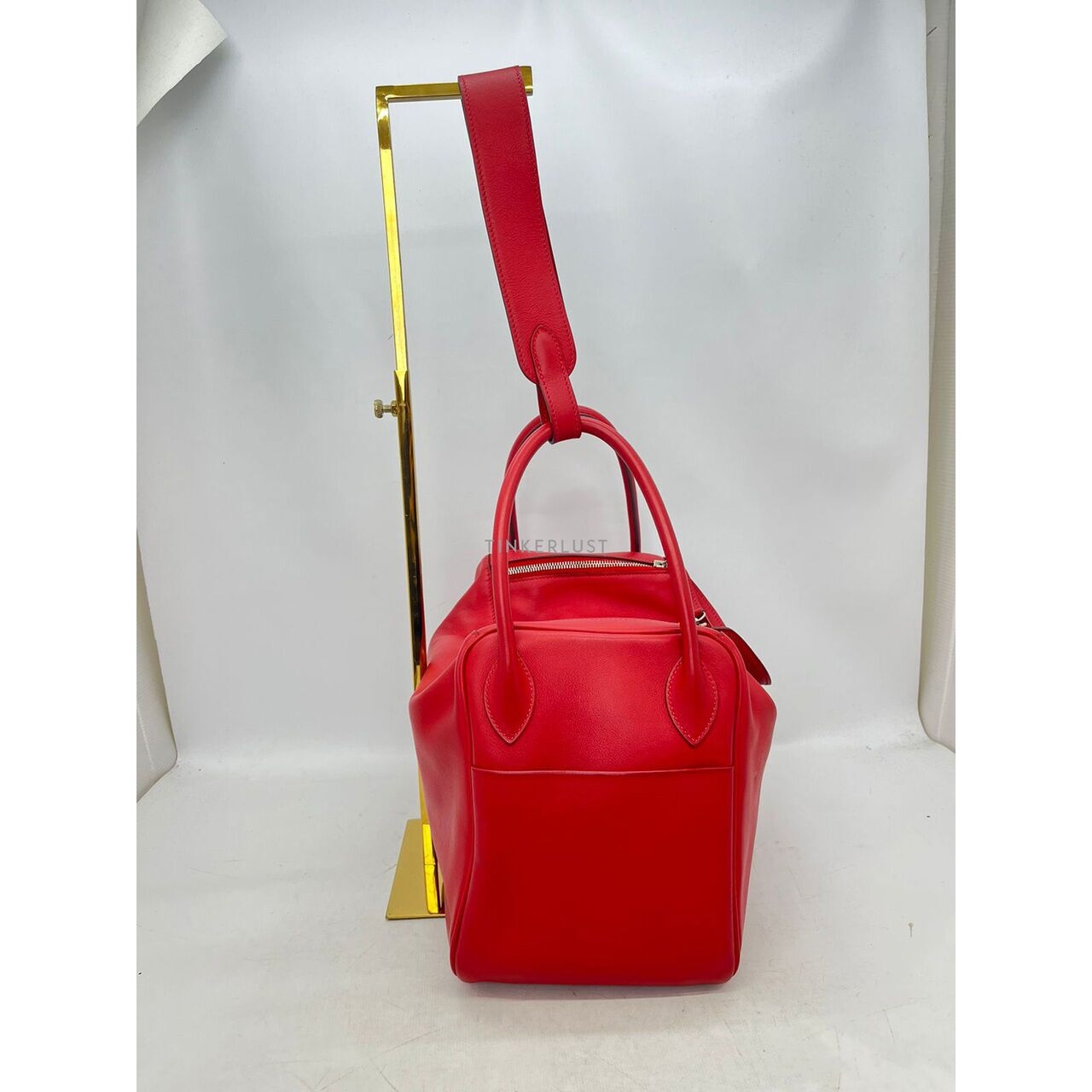 Hermes Lindy 34 Swift Red PHW #P Shoulder Bag