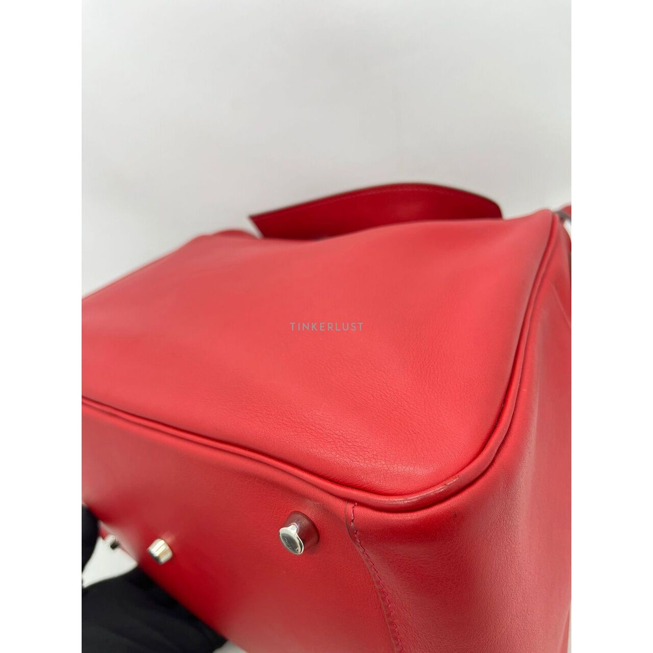 Hermes Lindy 34 Swift Red PHW #P Shoulder Bag