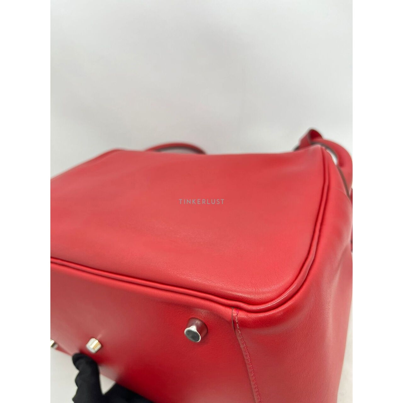 Hermes Lindy 34 Swift Red PHW #P Shoulder Bag