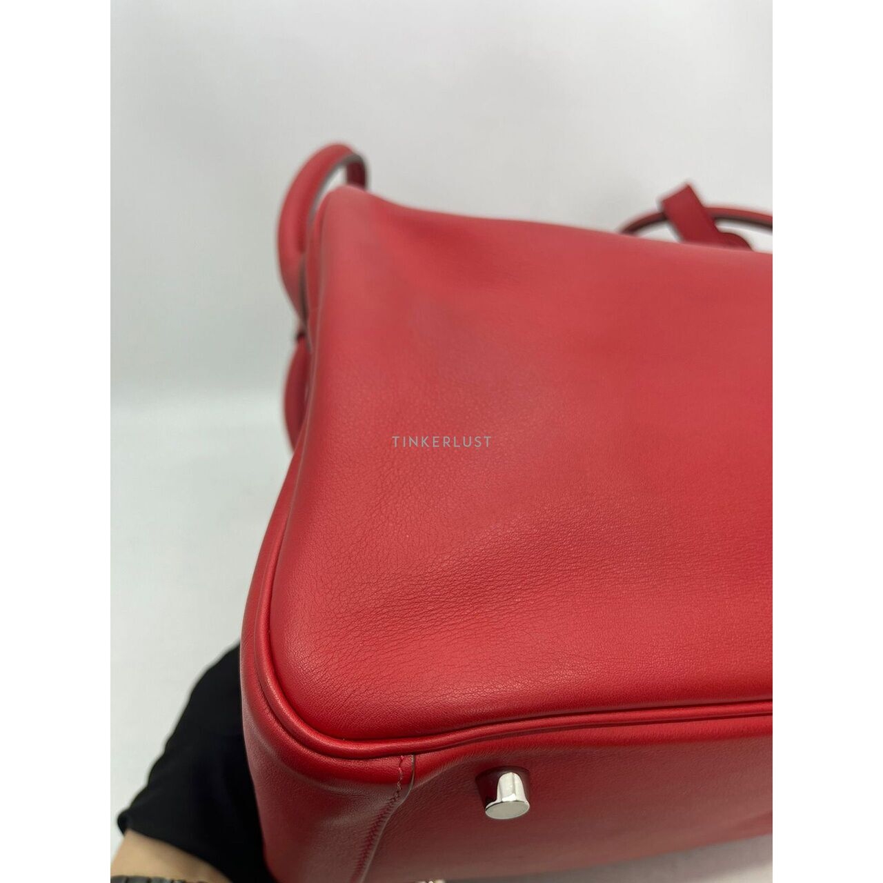 Hermes Lindy 34 Swift Red PHW #P Shoulder Bag