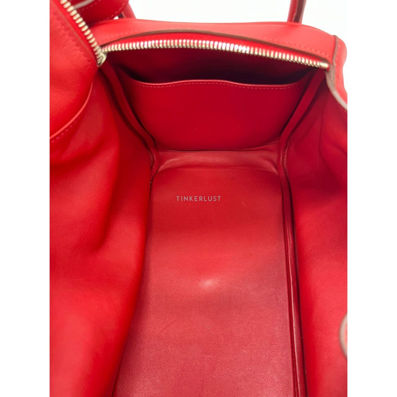 Hermes Lindy 34 Swift Red PHW #P Shoulder Bag