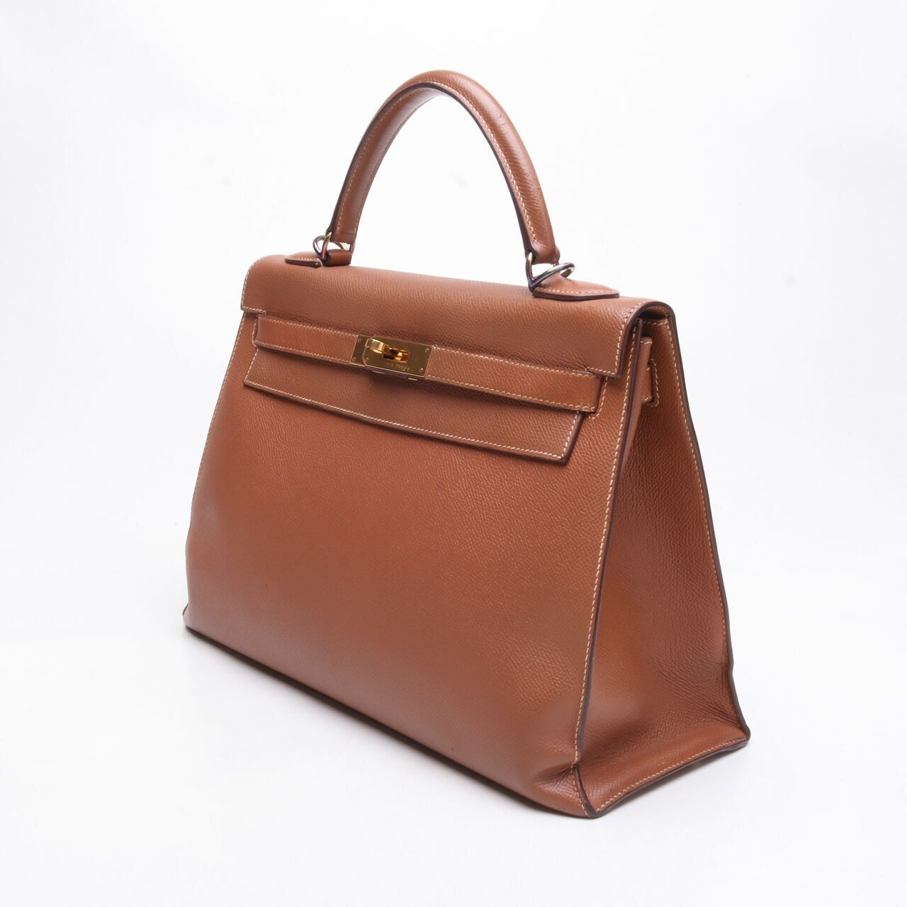 Hermes Kelly 35 Gold GHW #G Satchel