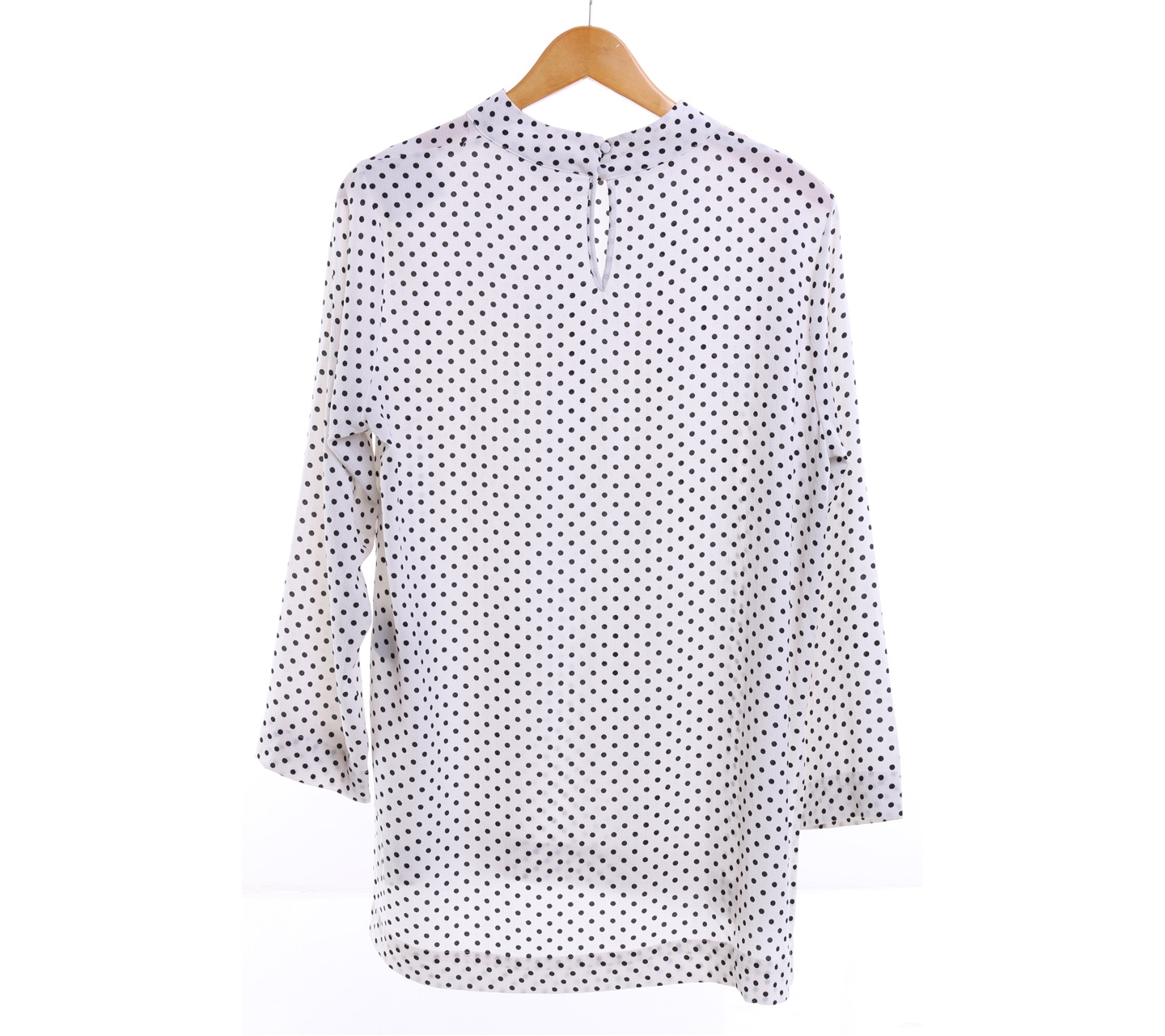 H&M White And Black Polka Dot Blouse