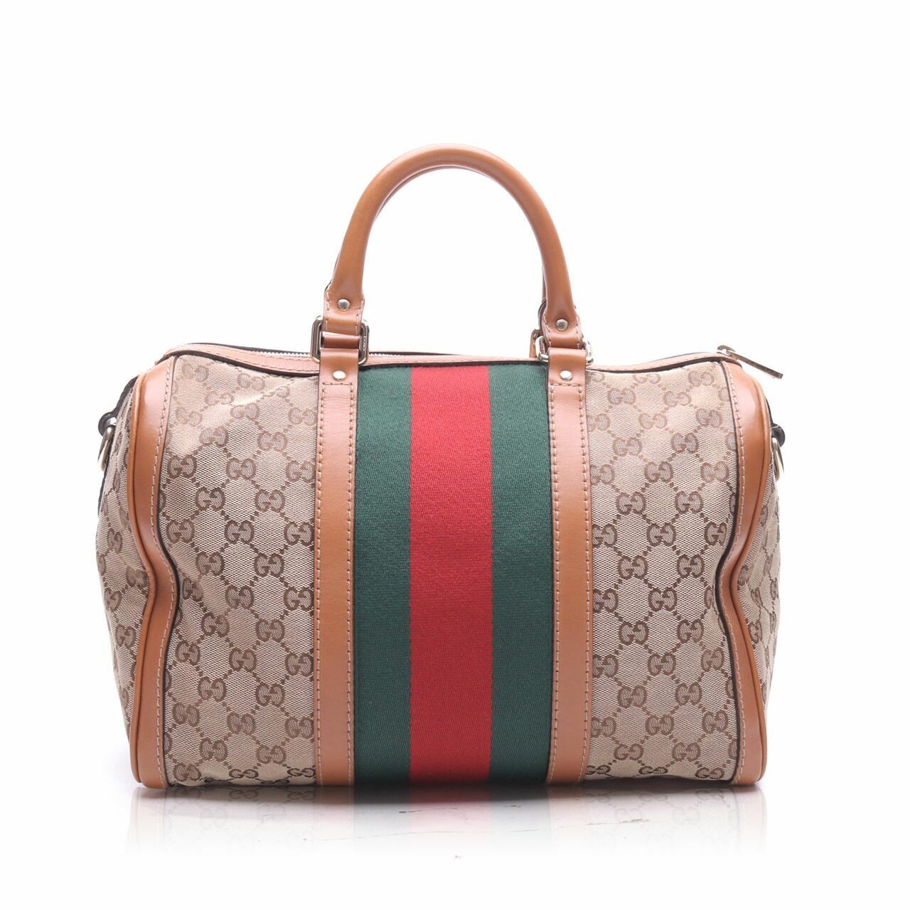 Gucci GG Web Boston Hand Bag