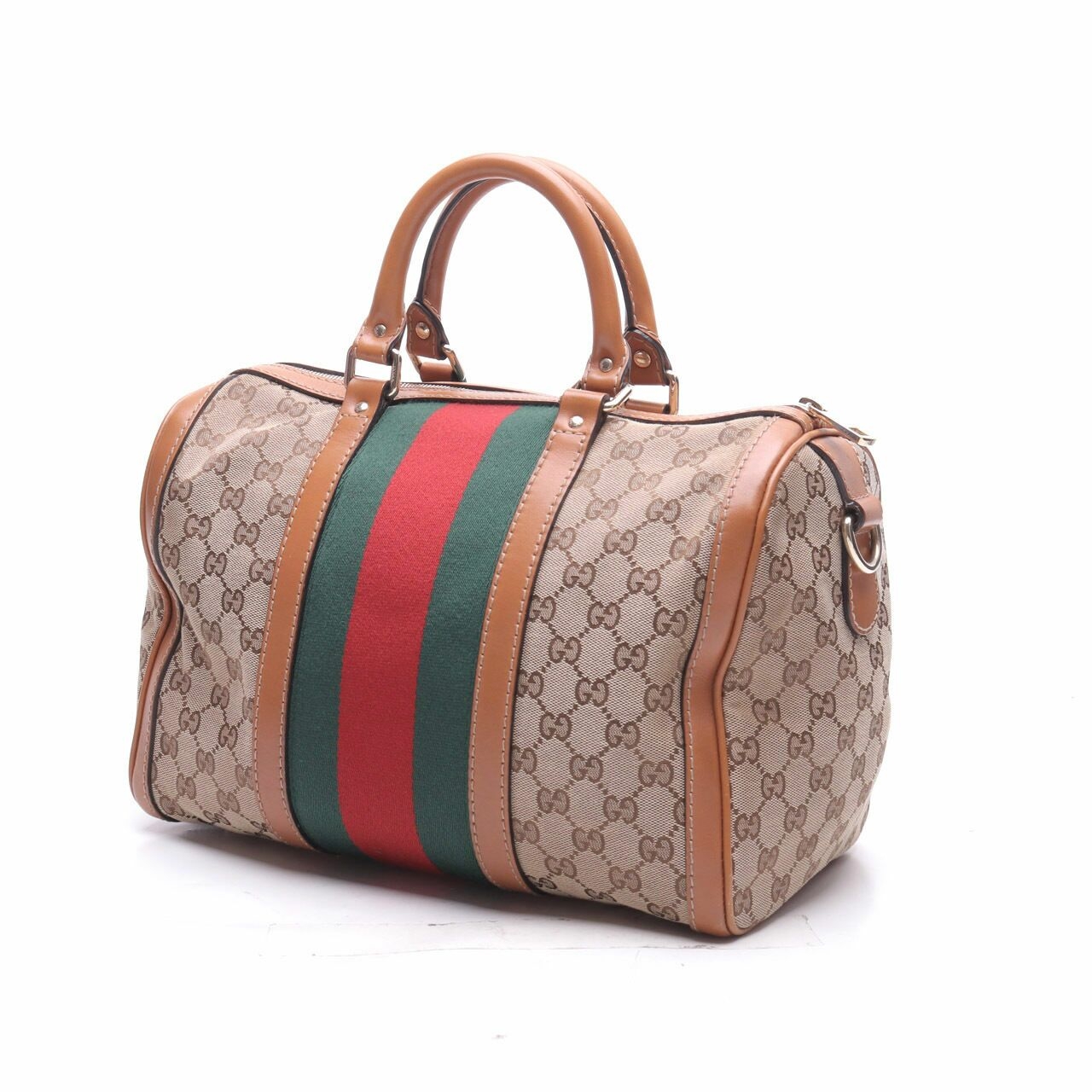 Gucci GG Web Boston Hand Bag