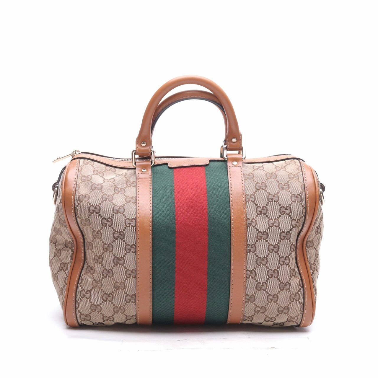 Gucci GG Web Boston Hand Bag