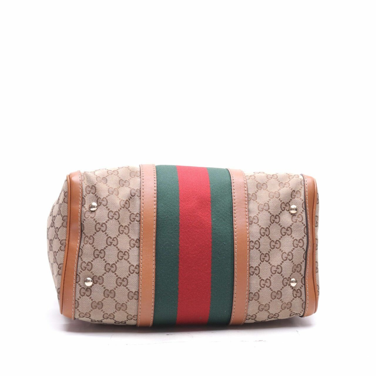 Gucci GG Web Boston Hand Bag