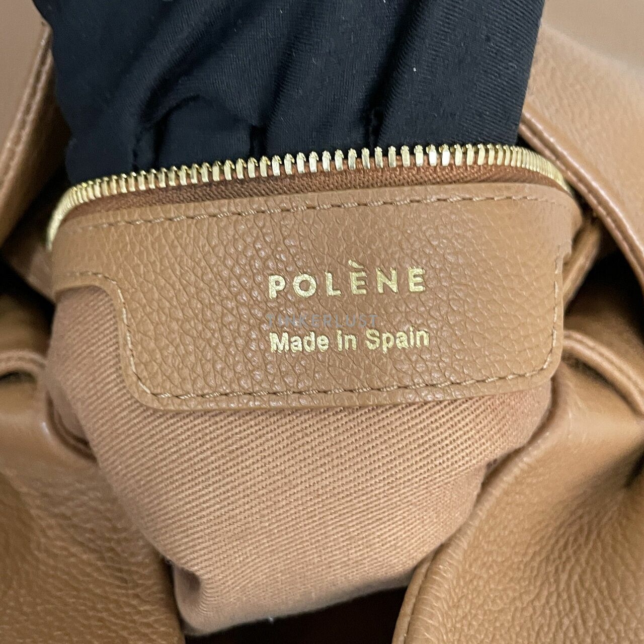 POLENE Numero Neuf Camel Handbag