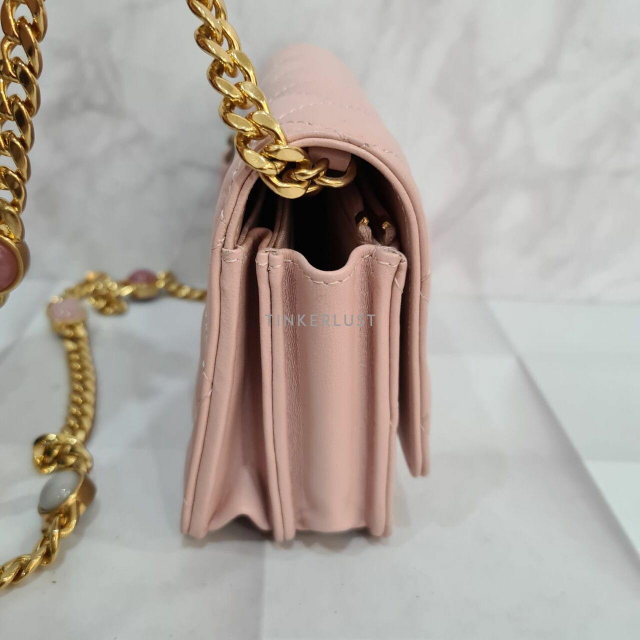 Chanel Resin Chain WOC Pink GHW Sling Bag