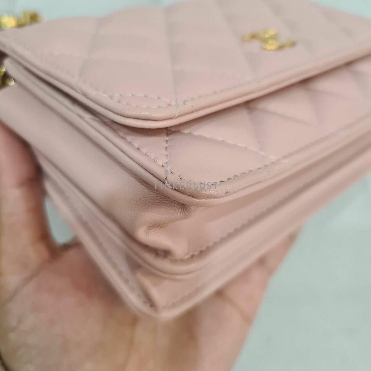 Chanel Resin Chain WOC Pink GHW Sling Bag