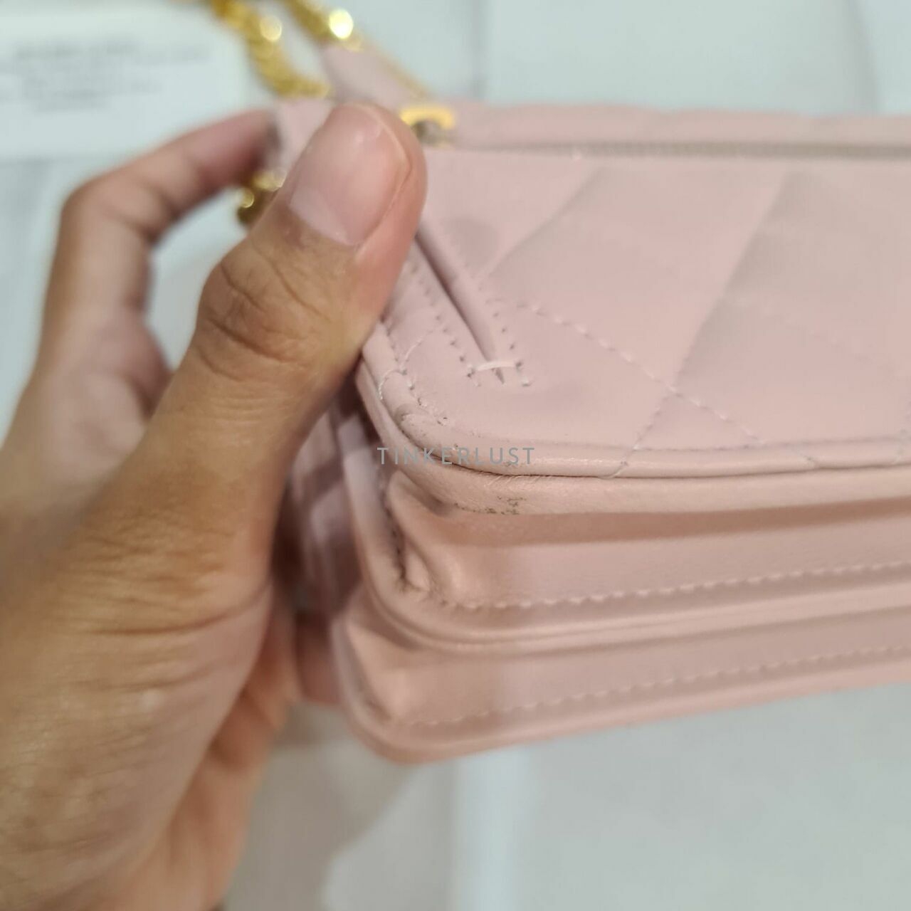 Chanel Resin Chain WOC Pink GHW Sling Bag