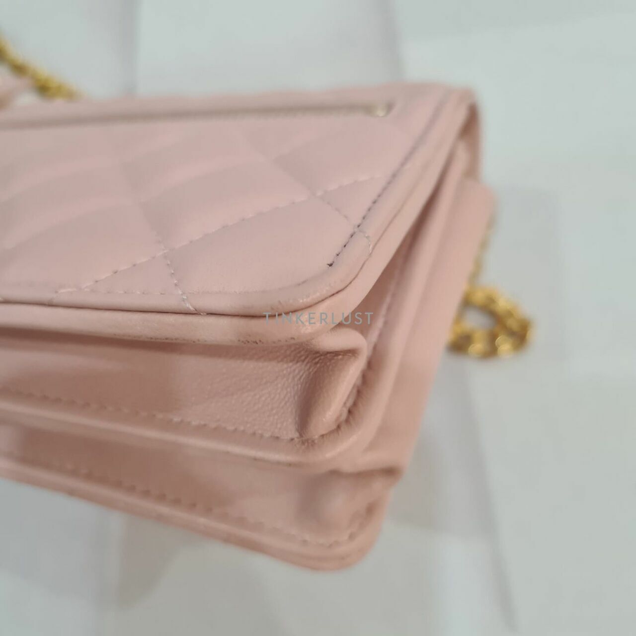 Chanel Resin Chain WOC Pink GHW Sling Bag