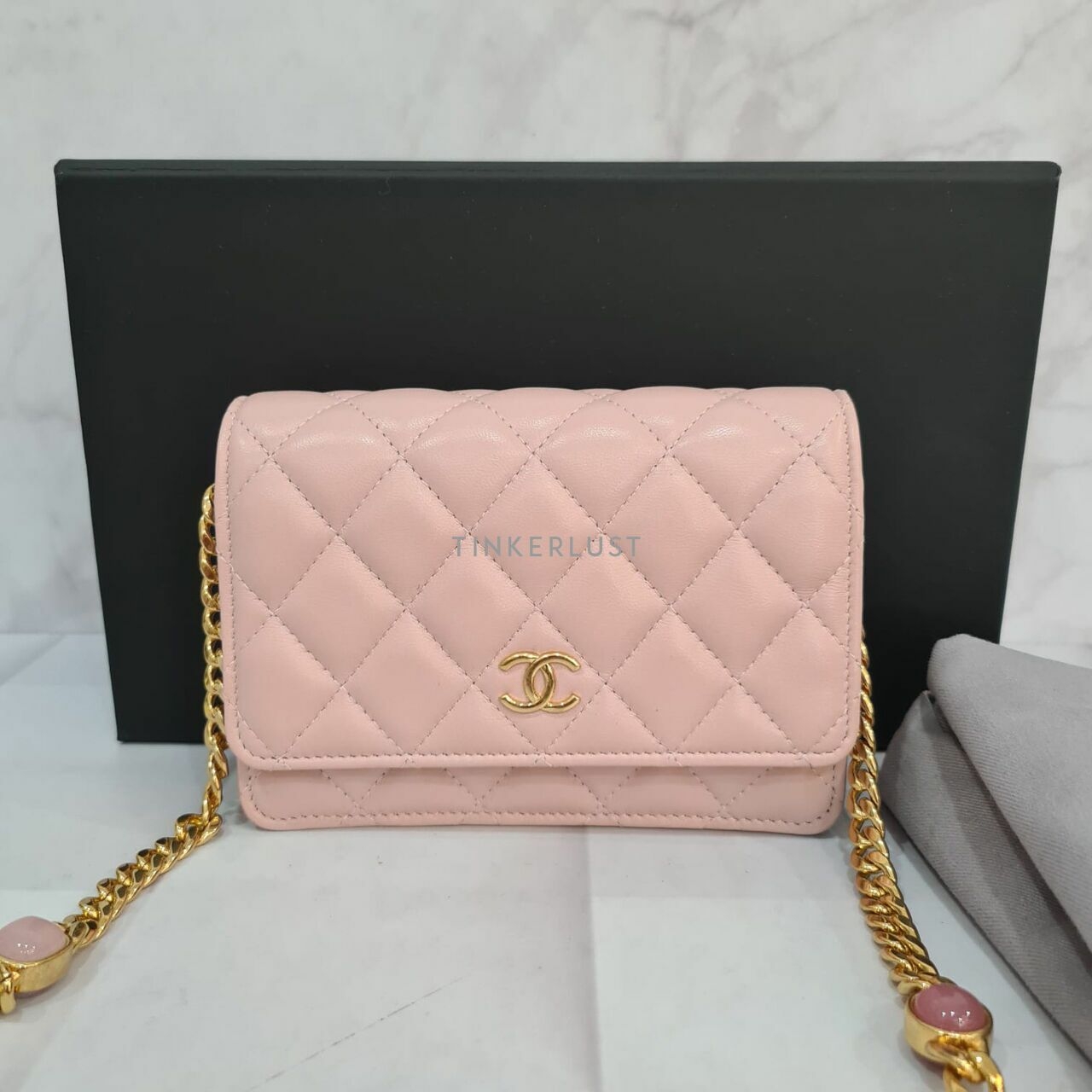 Chanel Resin Chain WOC Pink GHW Sling Bag