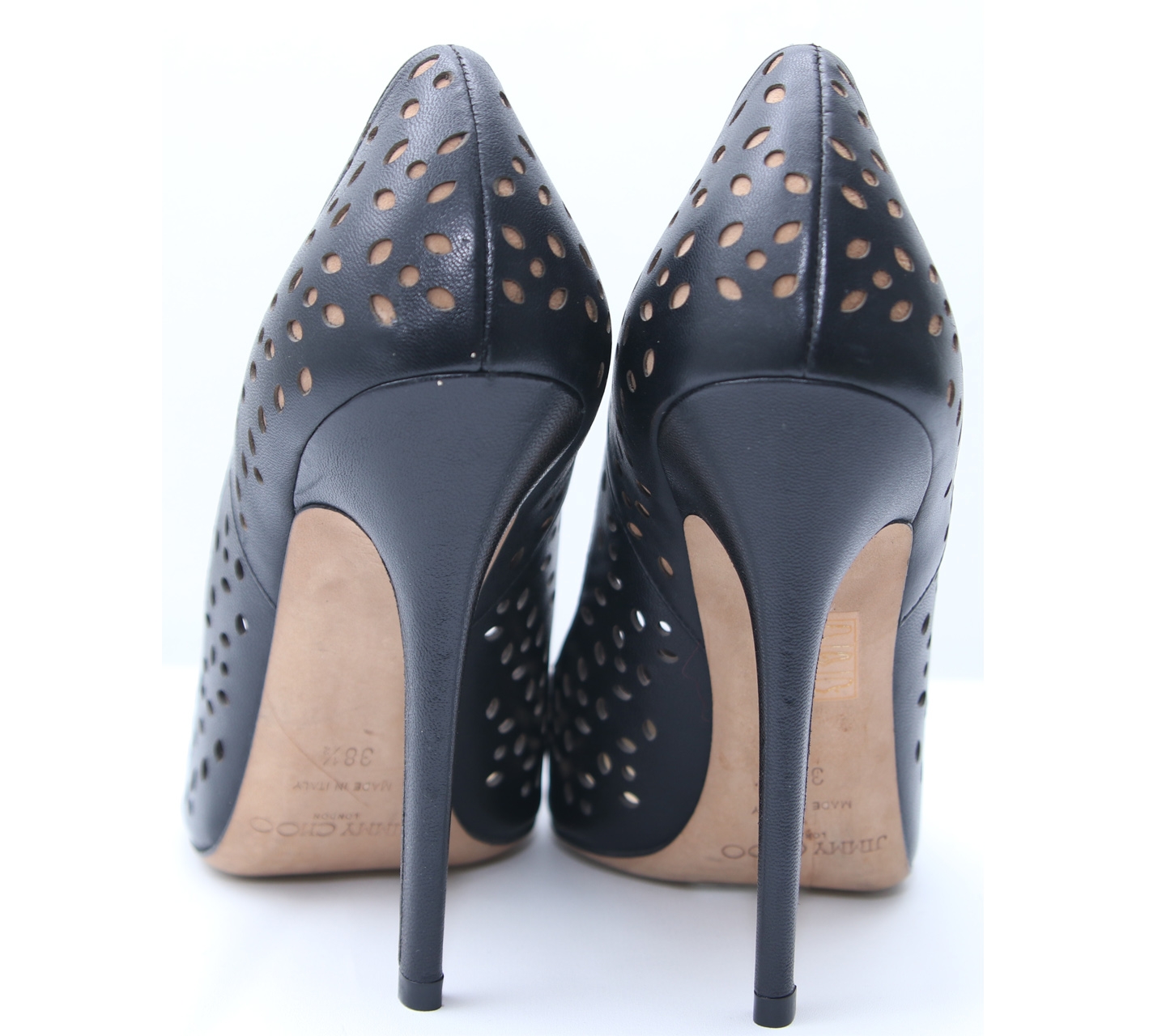 Jimmy Choo Perforated Black Heels