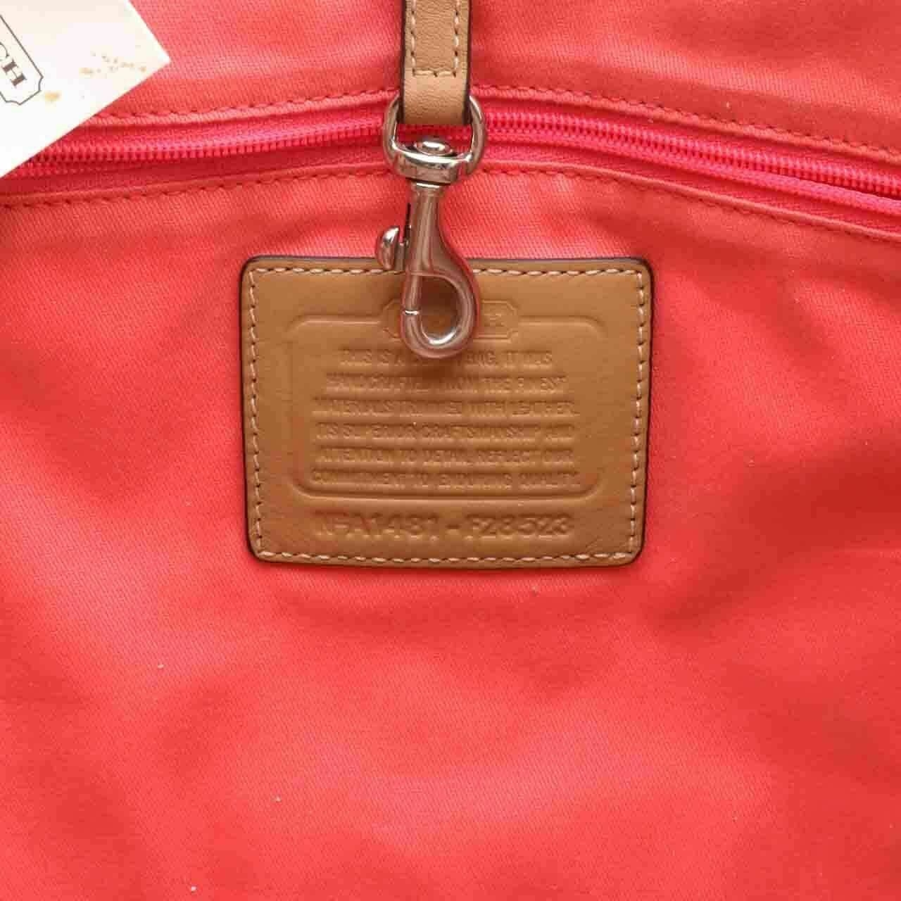 Coach Hadley Multi Stripes Canvas Tote Bag