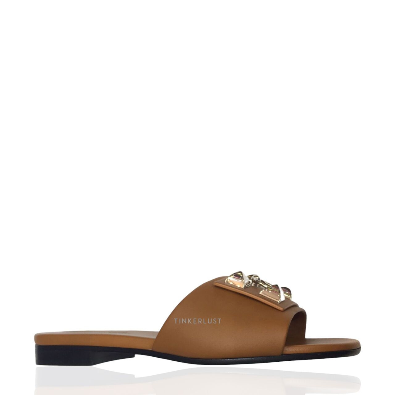 Hermes Camel Leather Gold PHW Sandals