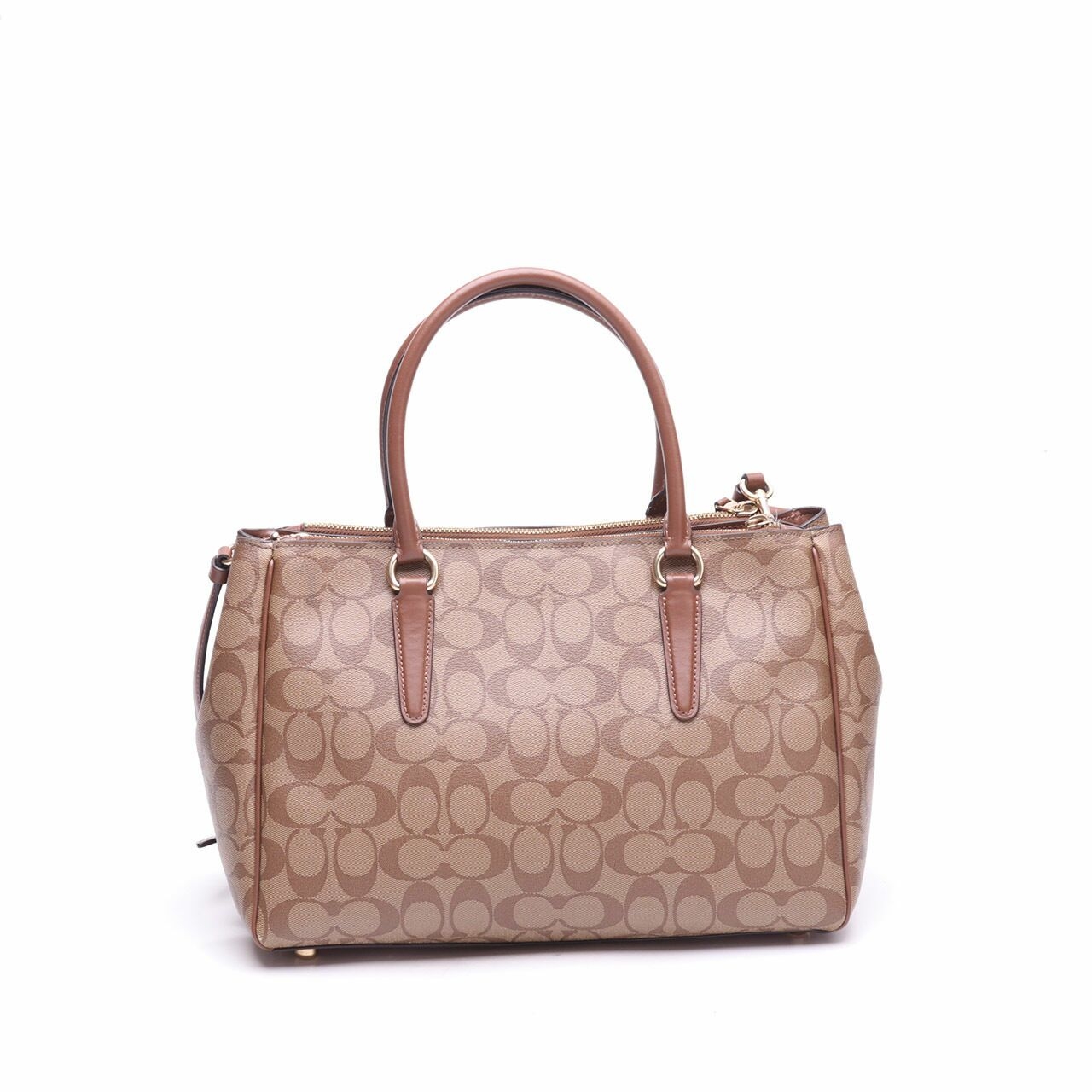 Coach Brown Surrey Carryall Signature Satchel