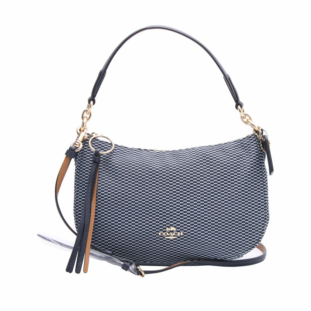 Coach Legacy Jacquard Sutton Navy Satchel Bag