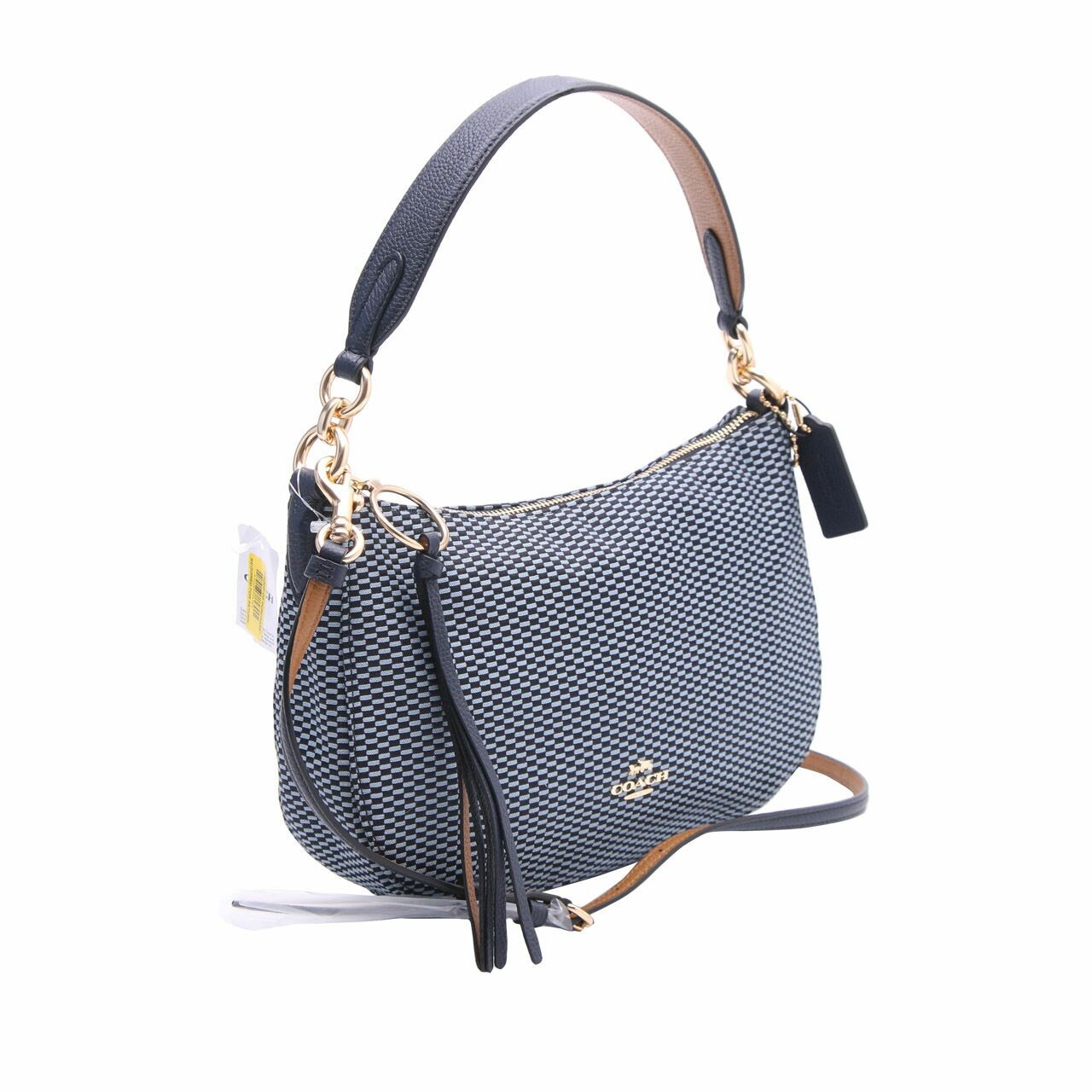 Coach Legacy Jacquard Sutton Navy Satchel Bag