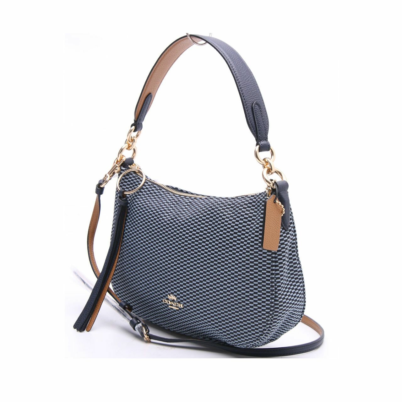 Coach Legacy Jacquard Sutton Navy Satchel Bag