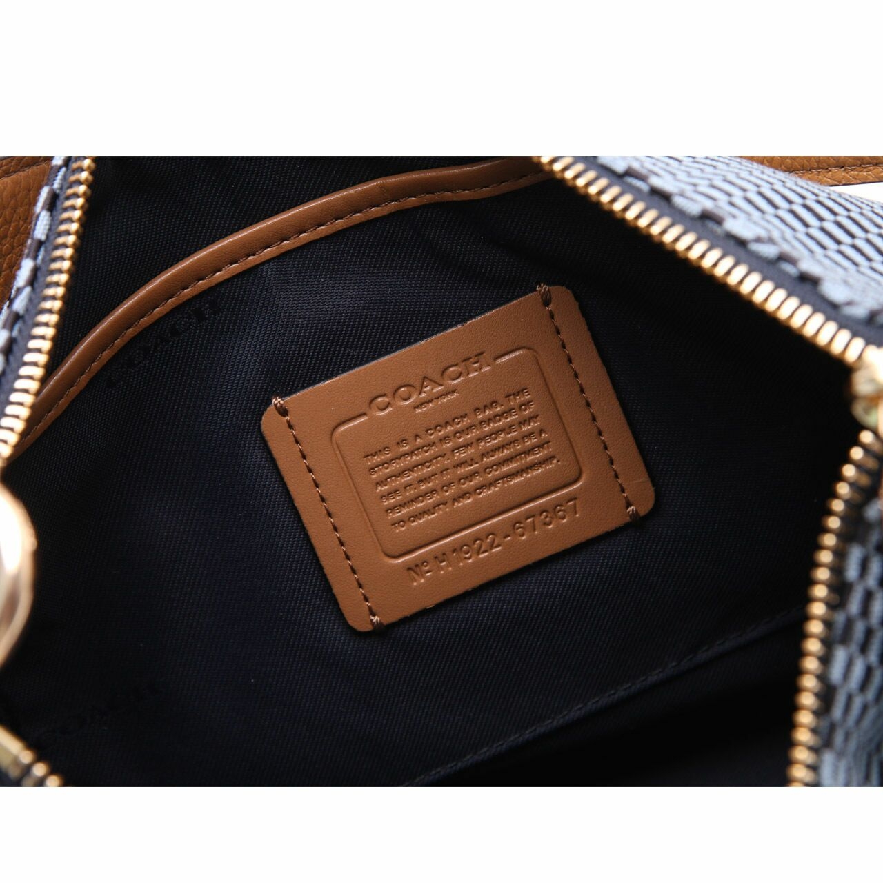 Coach Legacy Jacquard Sutton Navy Satchel Bag