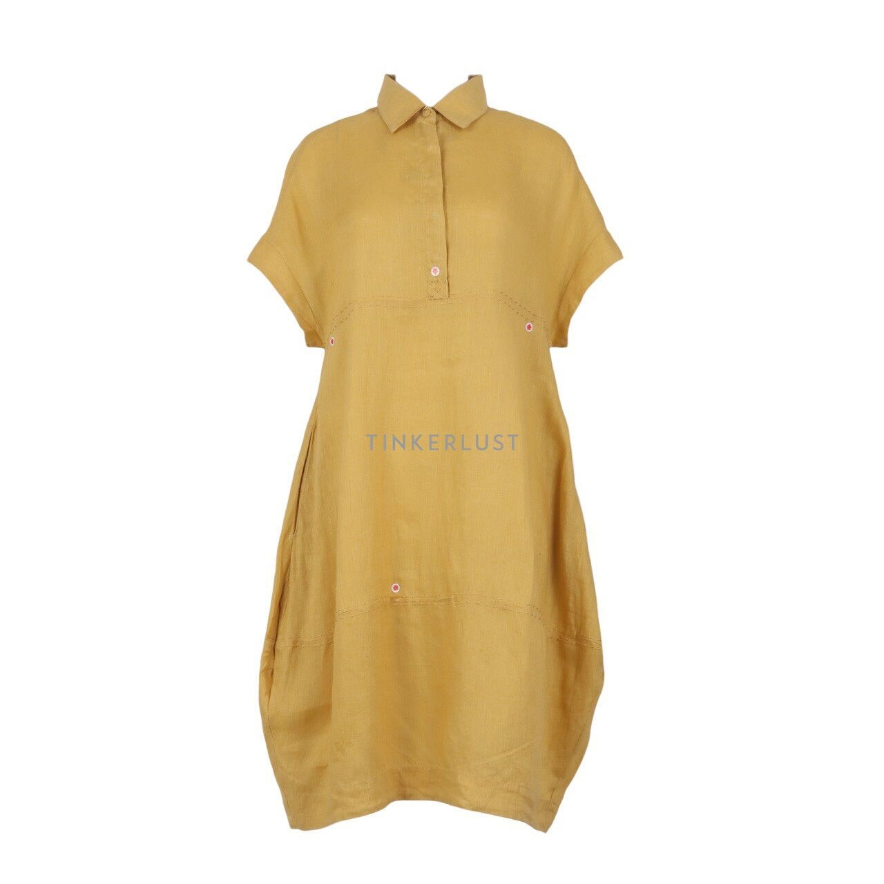 Biasa Yellow Midi Dress