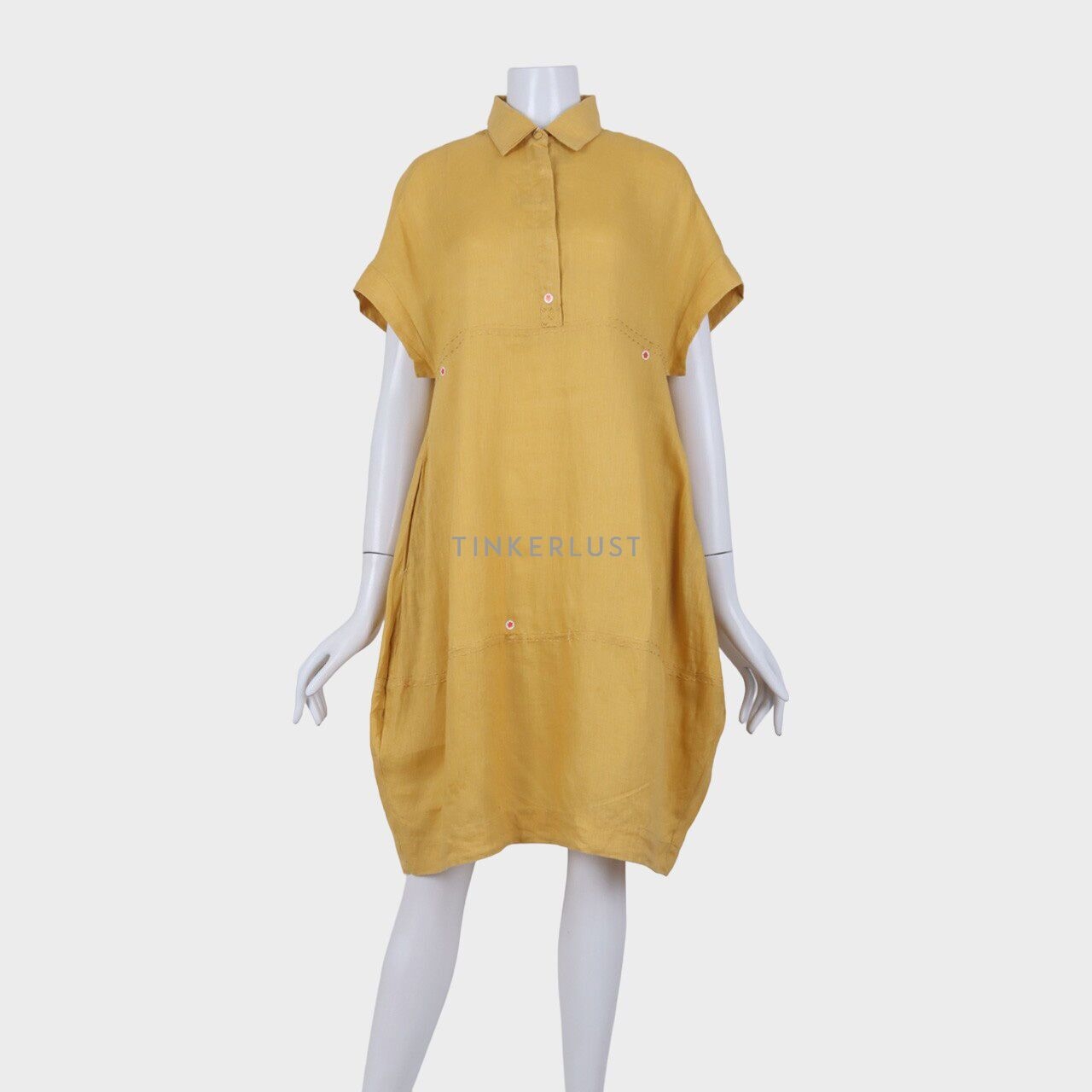 Biasa Yellow Midi Dress