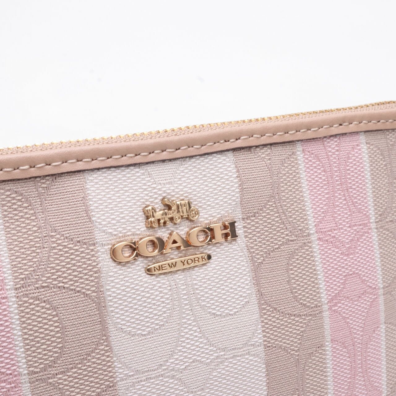 Coach C8753 Siqnature Jackquard Wristlet Taffy Multi Wallet