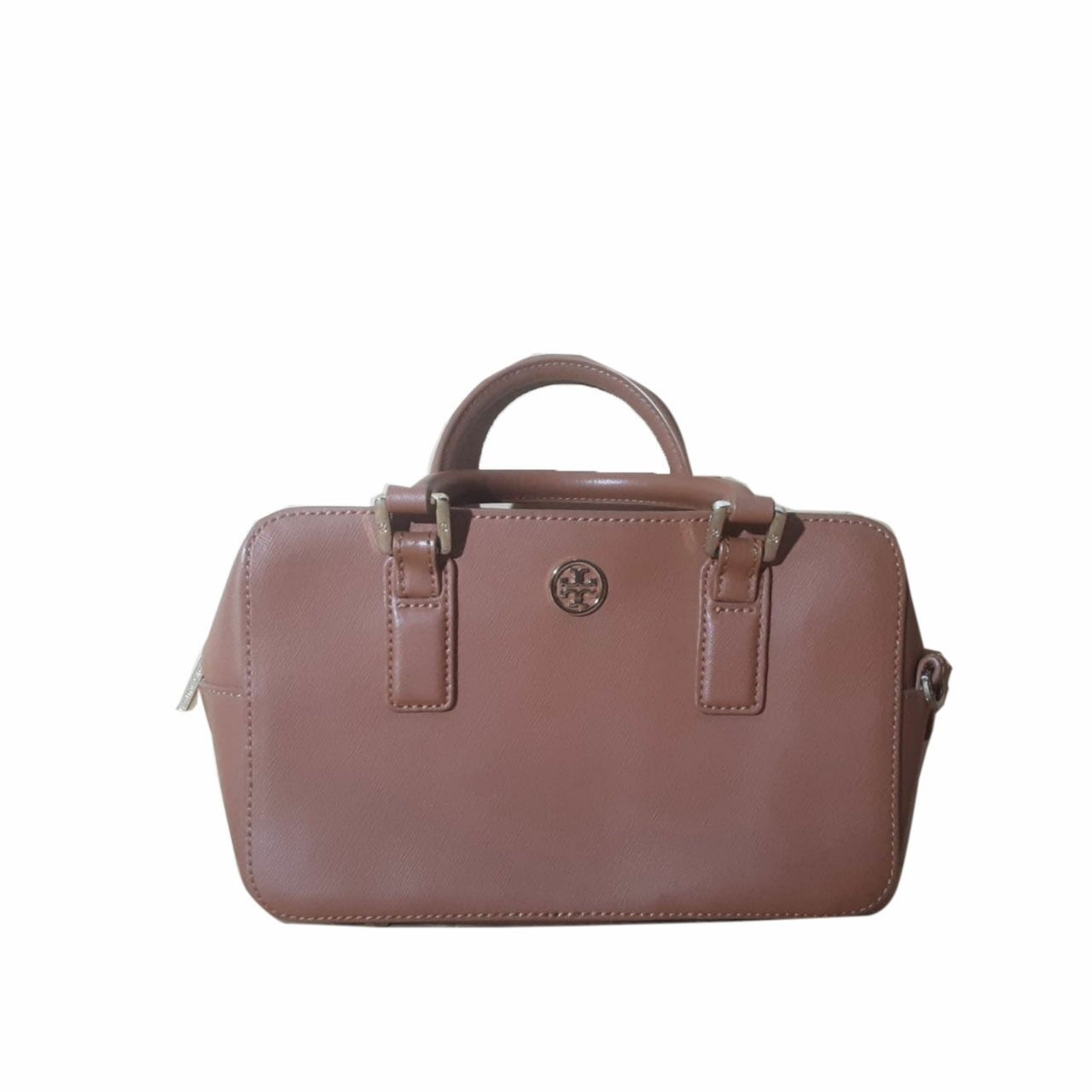 Tory Burch Brown Robinson Mini Square Satchel