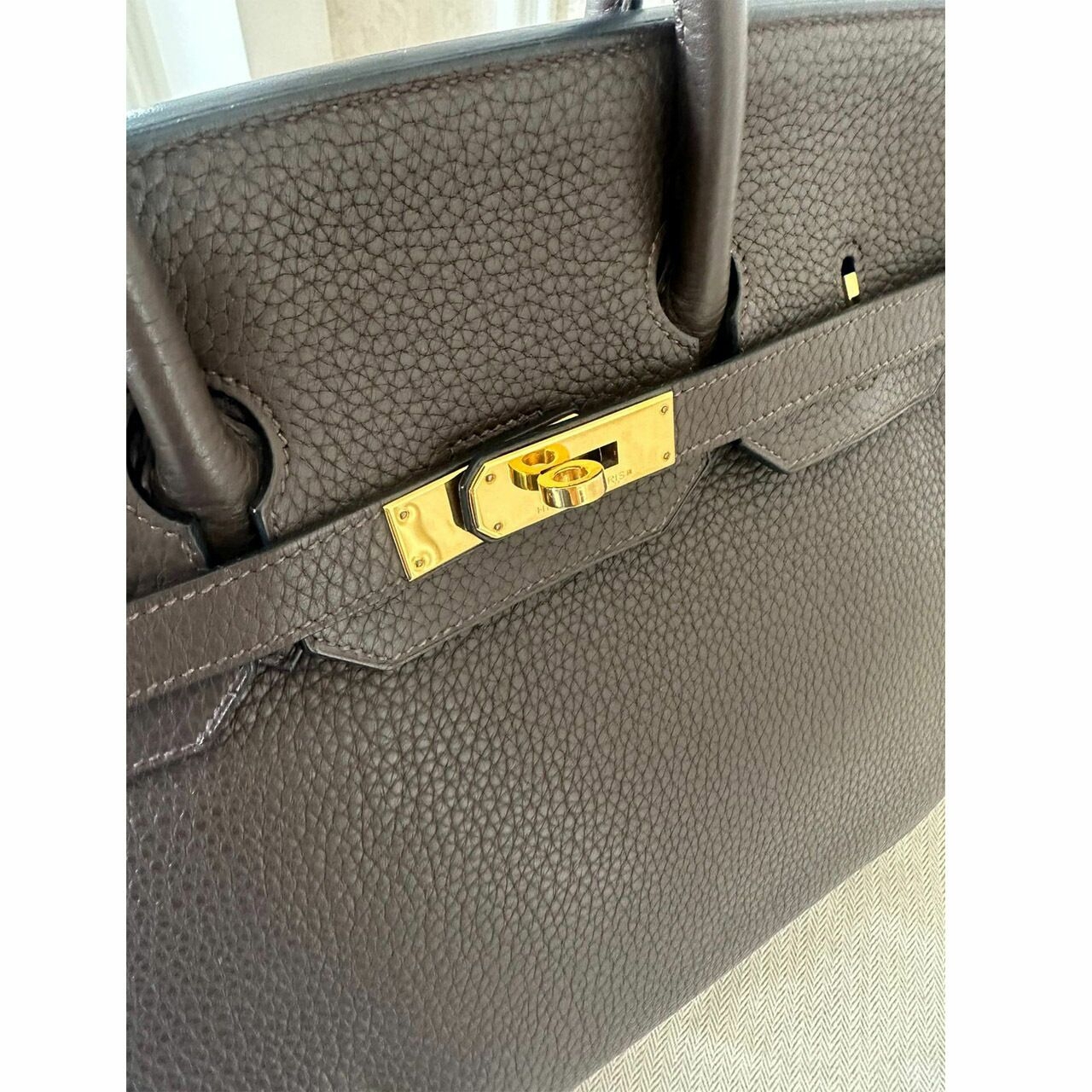 Hermes Birkin 35 Choco Togo GHW #N Handbag