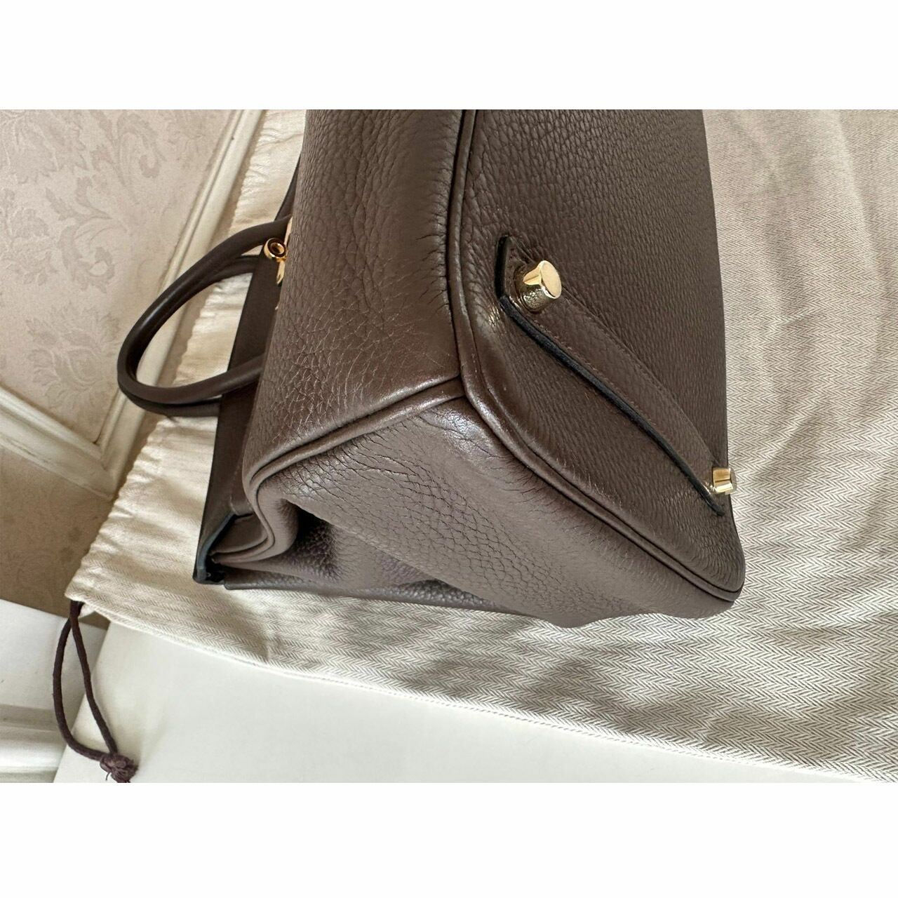 Hermes Birkin 35 Choco Togo GHW #N Handbag