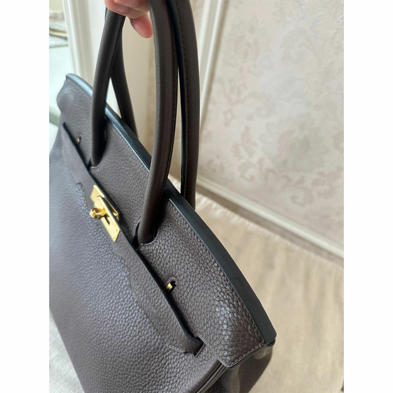 Hermes Birkin 35 Choco Togo GHW #N Handbag