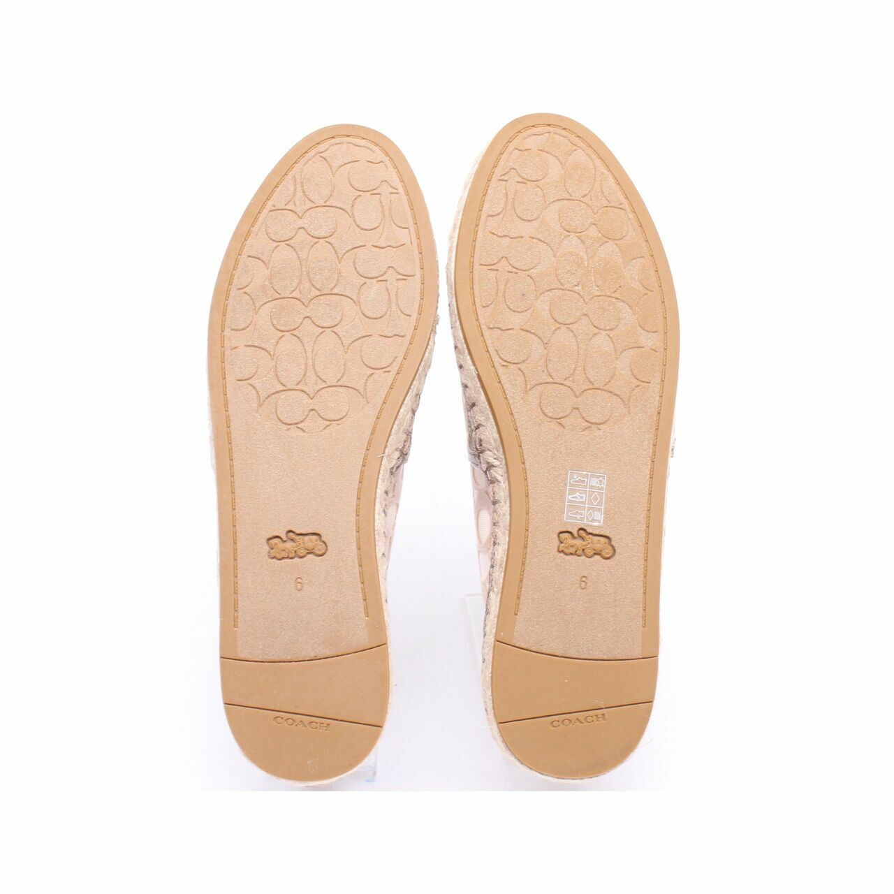 Coach Taupe Cleo Espadrilles Flats Shoes