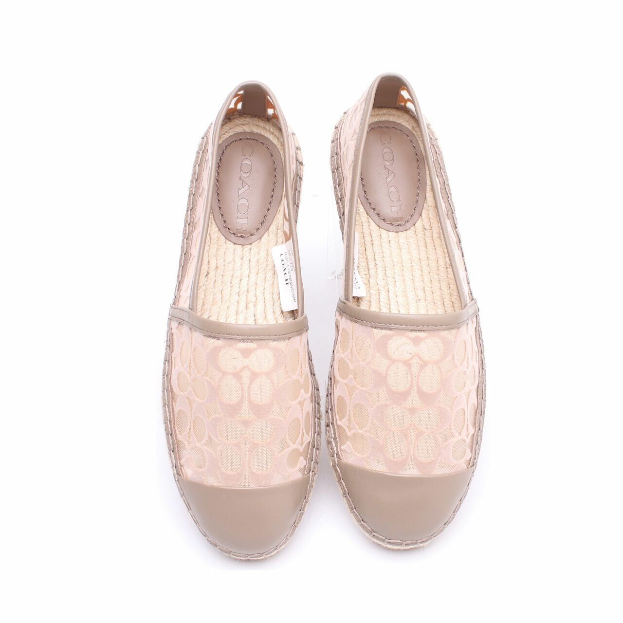 Coach Taupe Cleo Espadrilles Flats Shoes