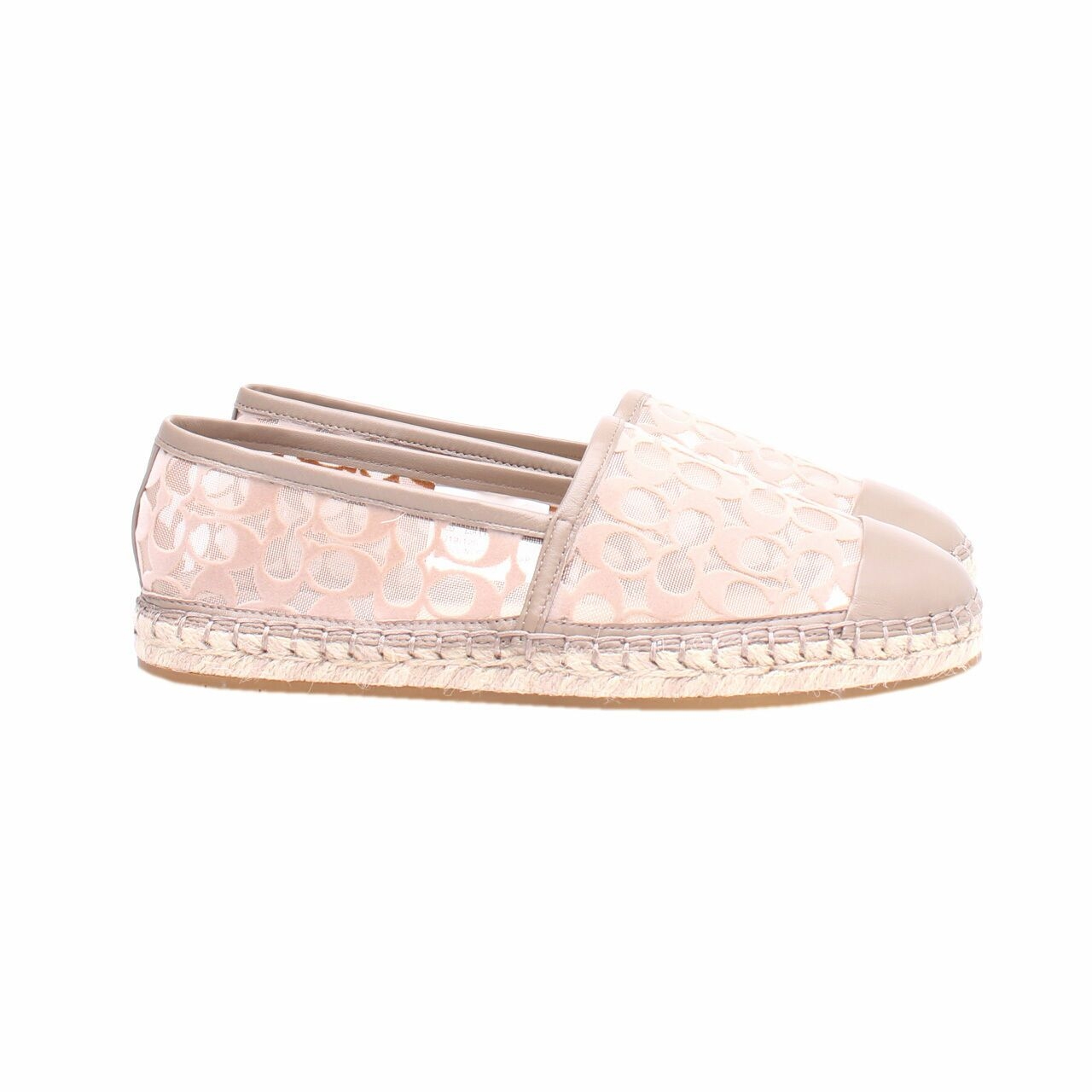 Coach Taupe Cleo Espadrilles Flats Shoes