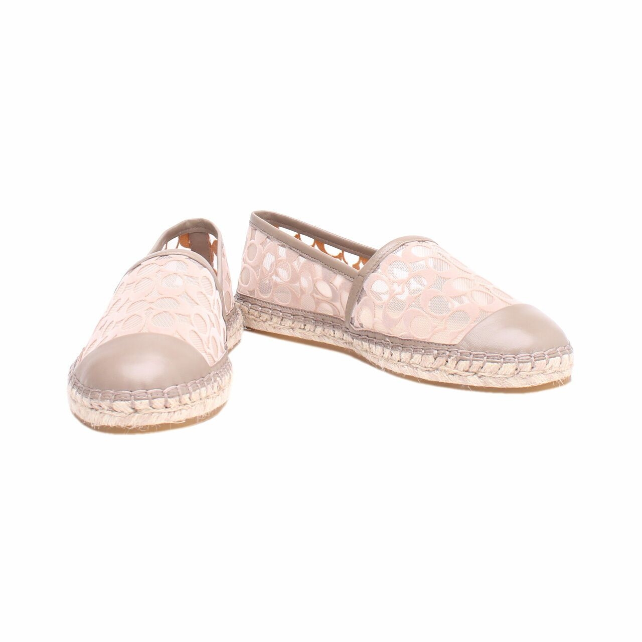 Coach Taupe Cleo Espadrilles Flats Shoes