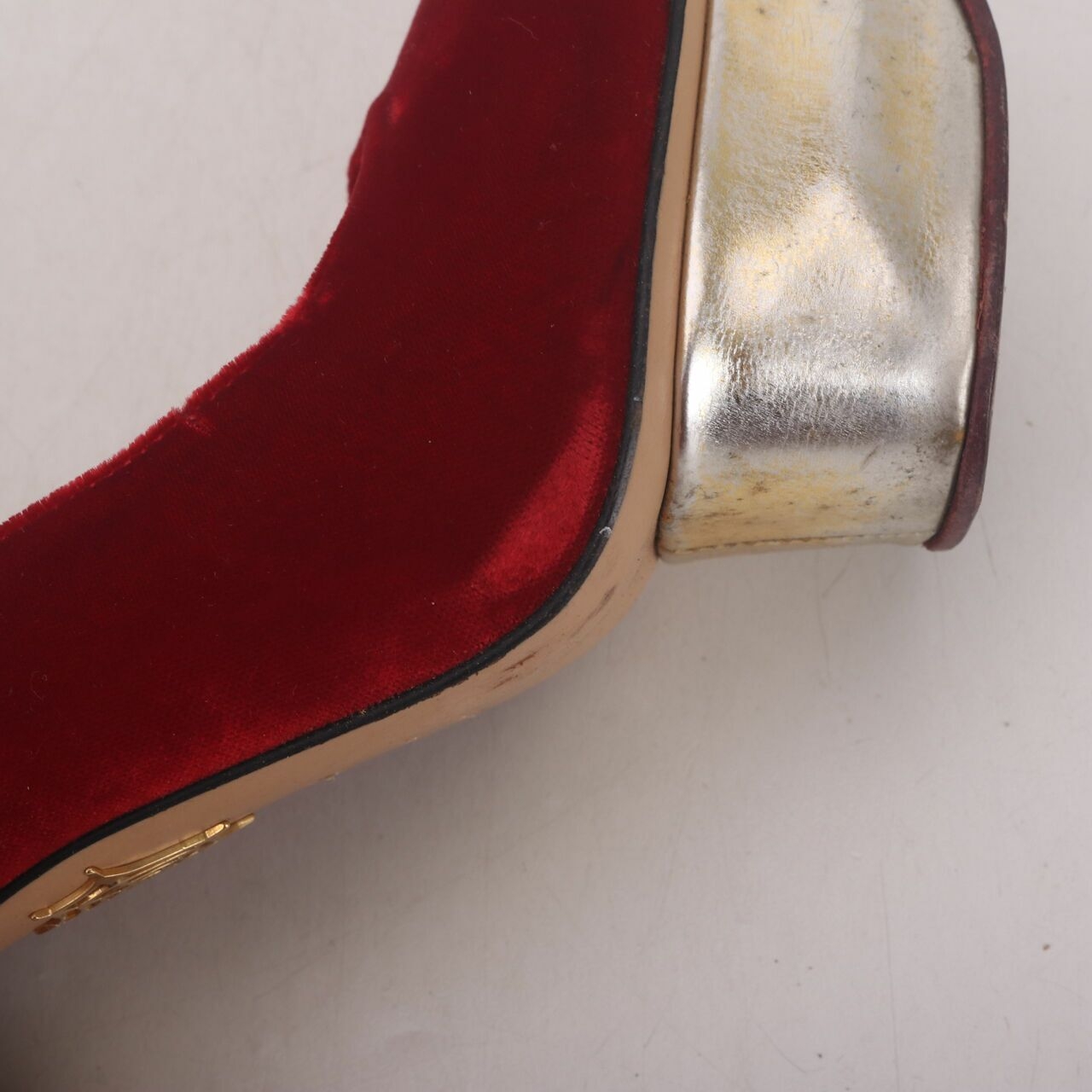 Charlotte Olympia Red Velvet Heels