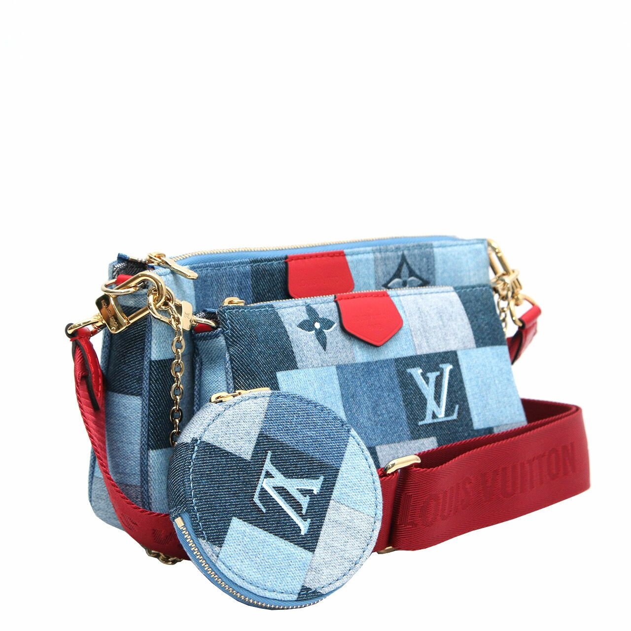 Louis Vuitton Multi Pochette Denim Sling Bag