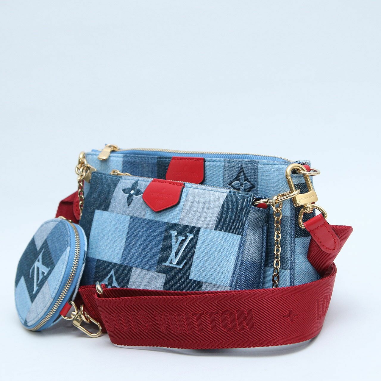 Louis Vuitton Multi Pochette Denim Sling Bag