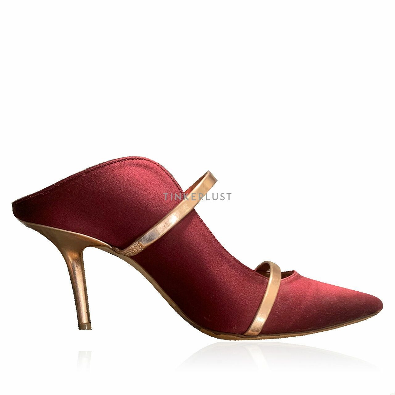 Malone Souliers Maureen Wine Rose Gold Pumps