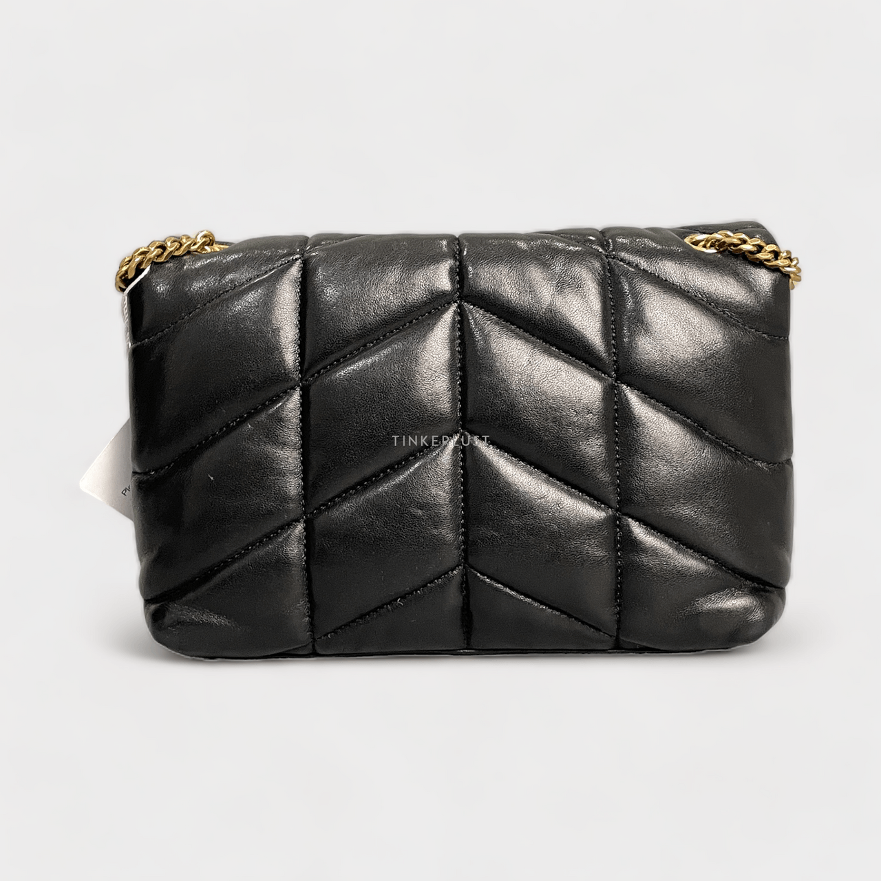 Saint Laurent Toy Loulou Puffer Mini Monogram Quilted Black Lambskin GHW Shoulder Bag