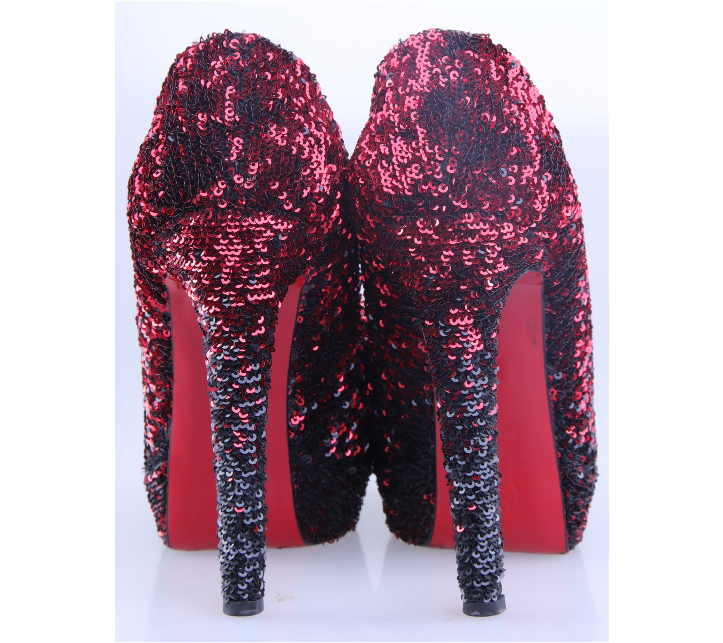 Christian Louboutin Red Sequins Bianca Heels