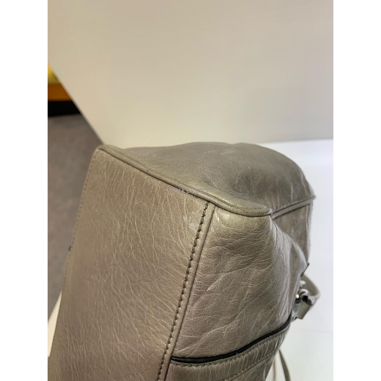 Miu Miu RR1941 Grey Vitello Shine Leather Handbag