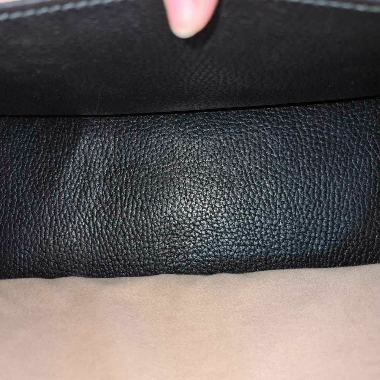 Hermes Black Leather Gold Fold Over Flap Saddle Sling Bag