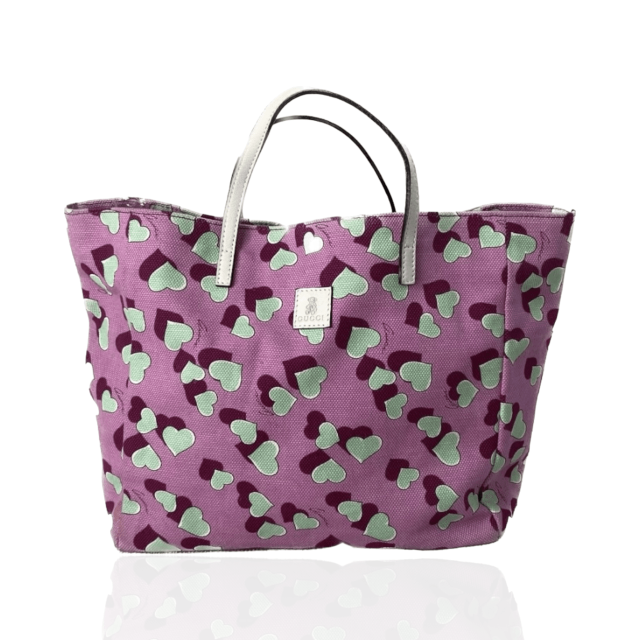 Gucci Purple Heart Tote Bag